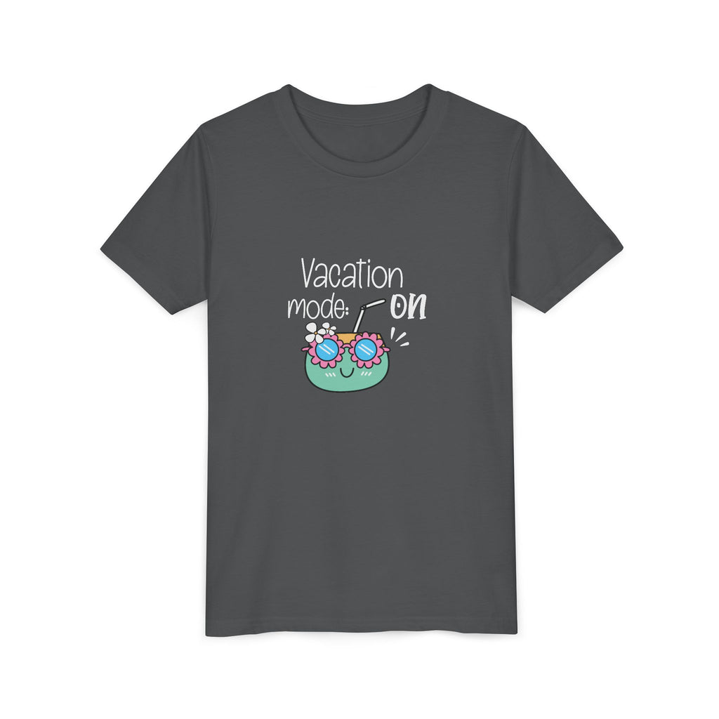 Vacation Mode On Youth T-Shirt | Summer Young Tee for Kids & Teens | Cute Vacation Graphic Tee | Beach Trip Shirt | Unisex Summer Outfit