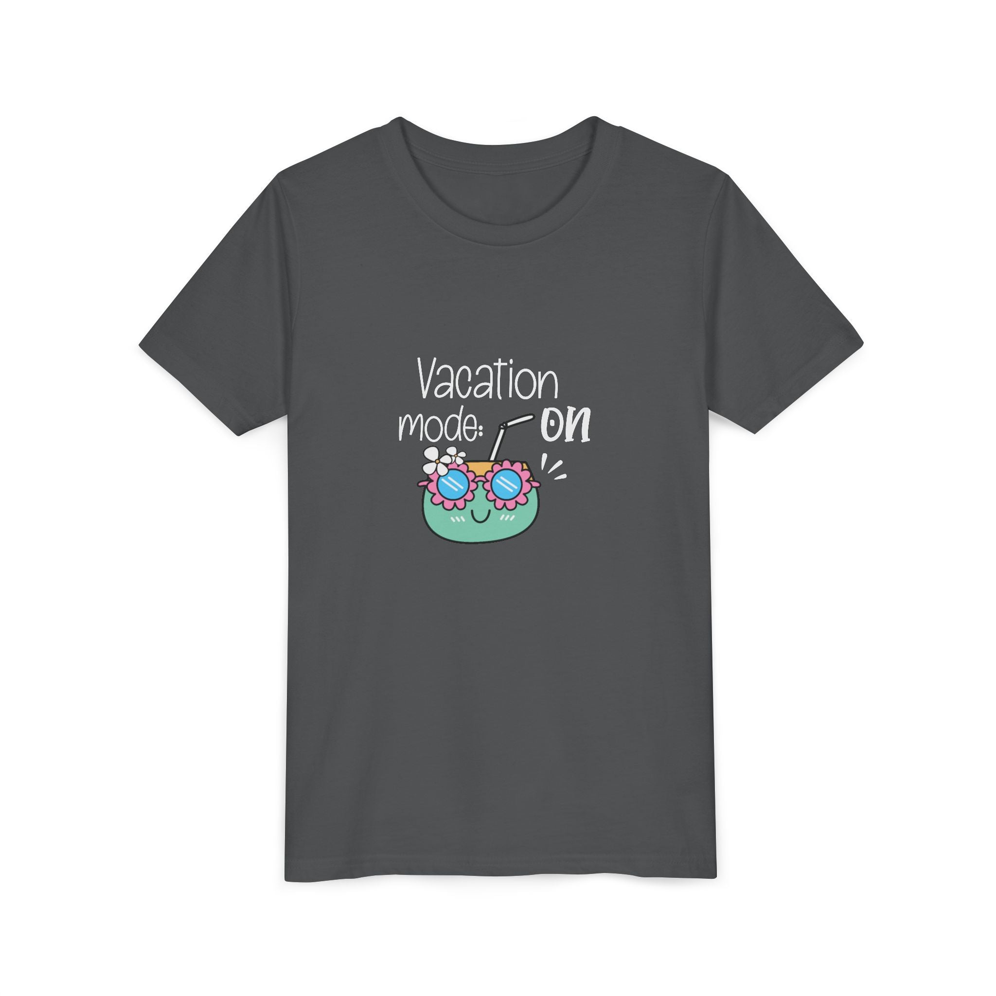 Vacation Mode On Youth T-Shirt | Summer Young Tee for Kids & Teens | Cute Vacation Graphic Tee | Beach Trip Shirt | Unisex Summer Outfit
