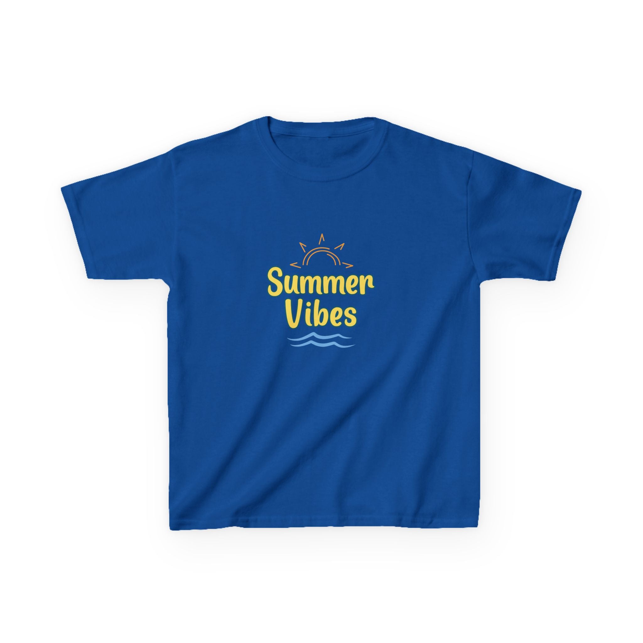 Kids Tee — "Summer Vibes" Sun & Waves Beach Graphic