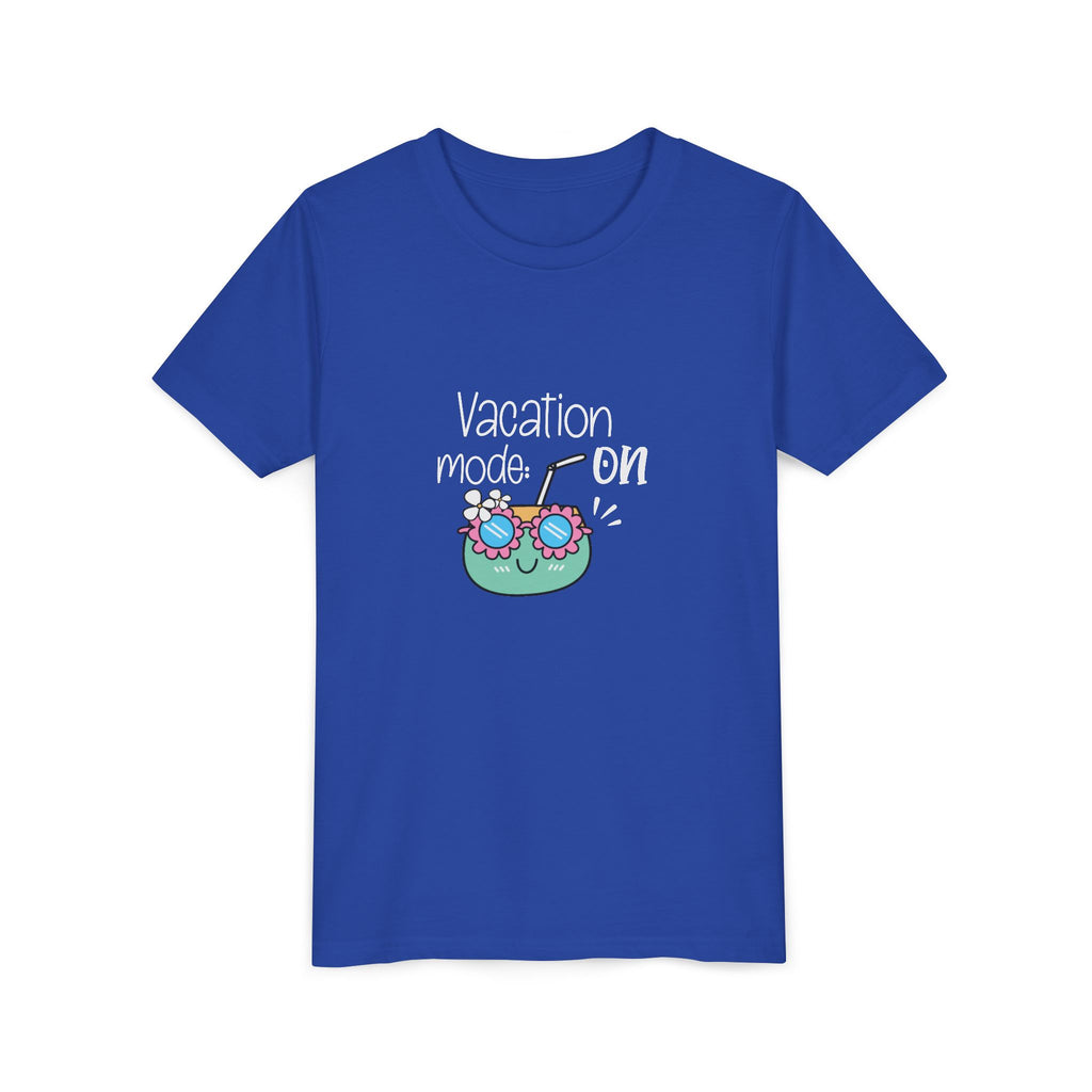 Vacation Mode On Youth T-Shirt | Summer Young Tee for Kids & Teens | Cute Vacation Graphic Tee | Beach Trip Shirt | Unisex Summer Outfit