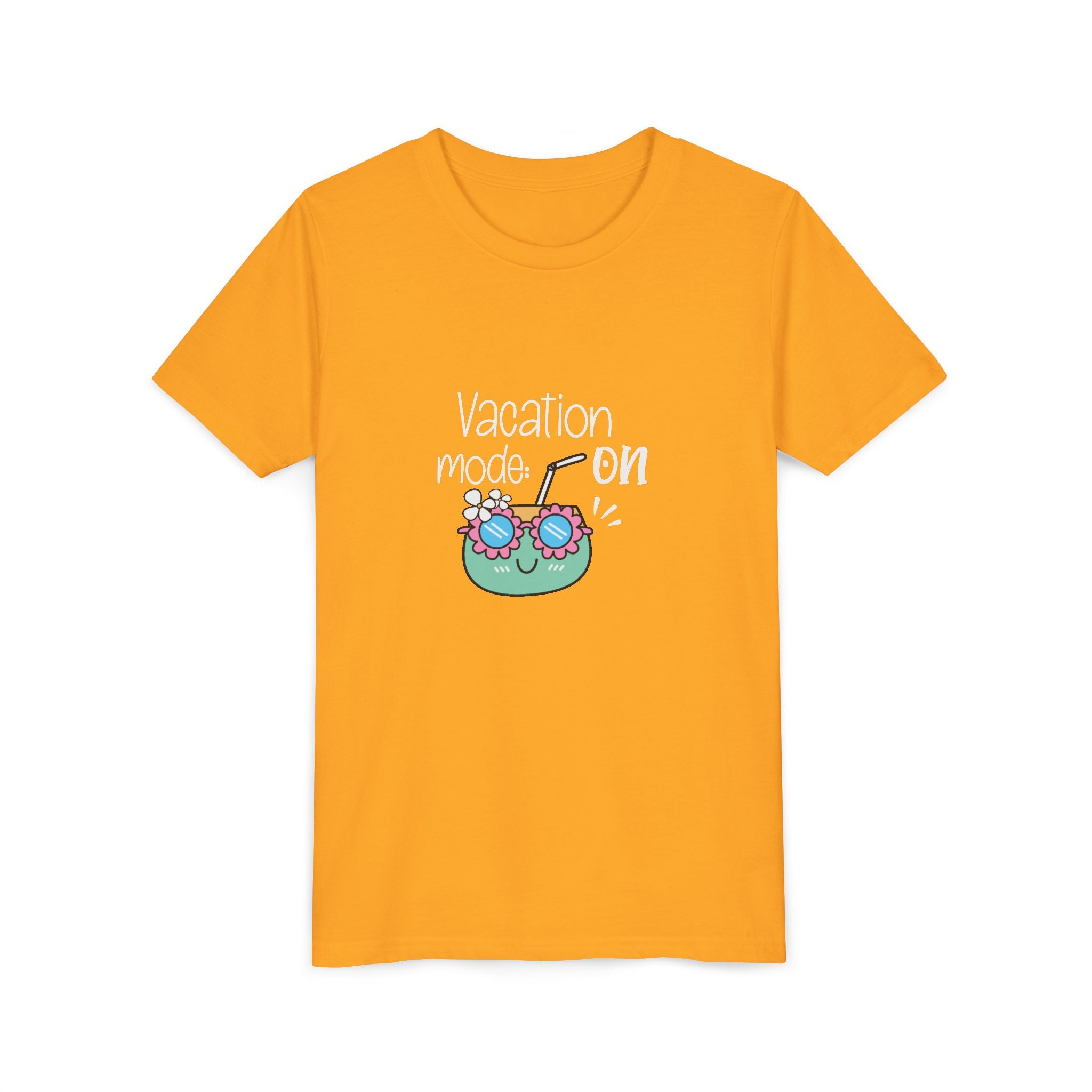 Vacation Mode On Youth T-Shirt | Summer Young Tee for Kids & Teens | Cute Vacation Graphic Tee | Beach Trip Shirt | Unisex Summer Outfit