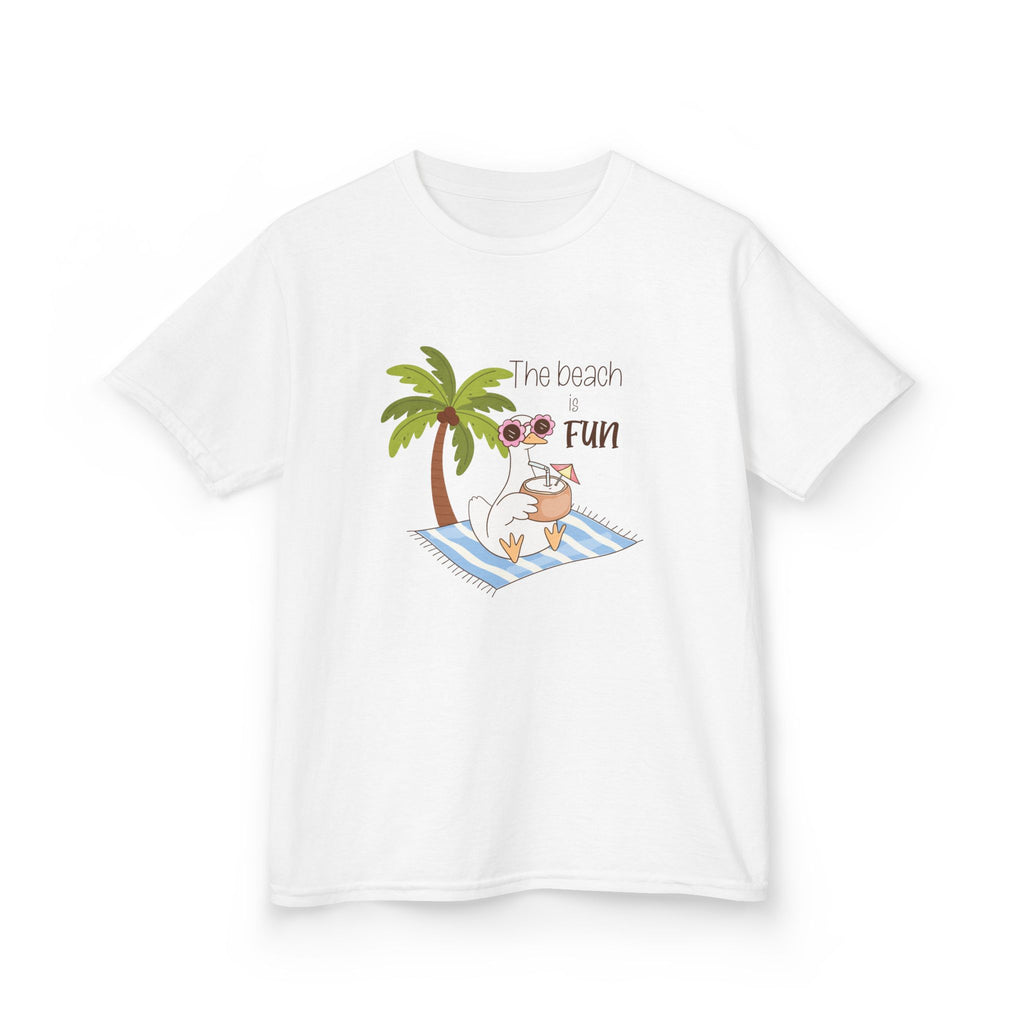 No Worries Kids T-Shirt | Relaxing Sloth Beach Graphic Tee | Cute Summer Shirt for Boys & Girls | Tropical Vacation Kids Tee | Sloth Summer Shirt