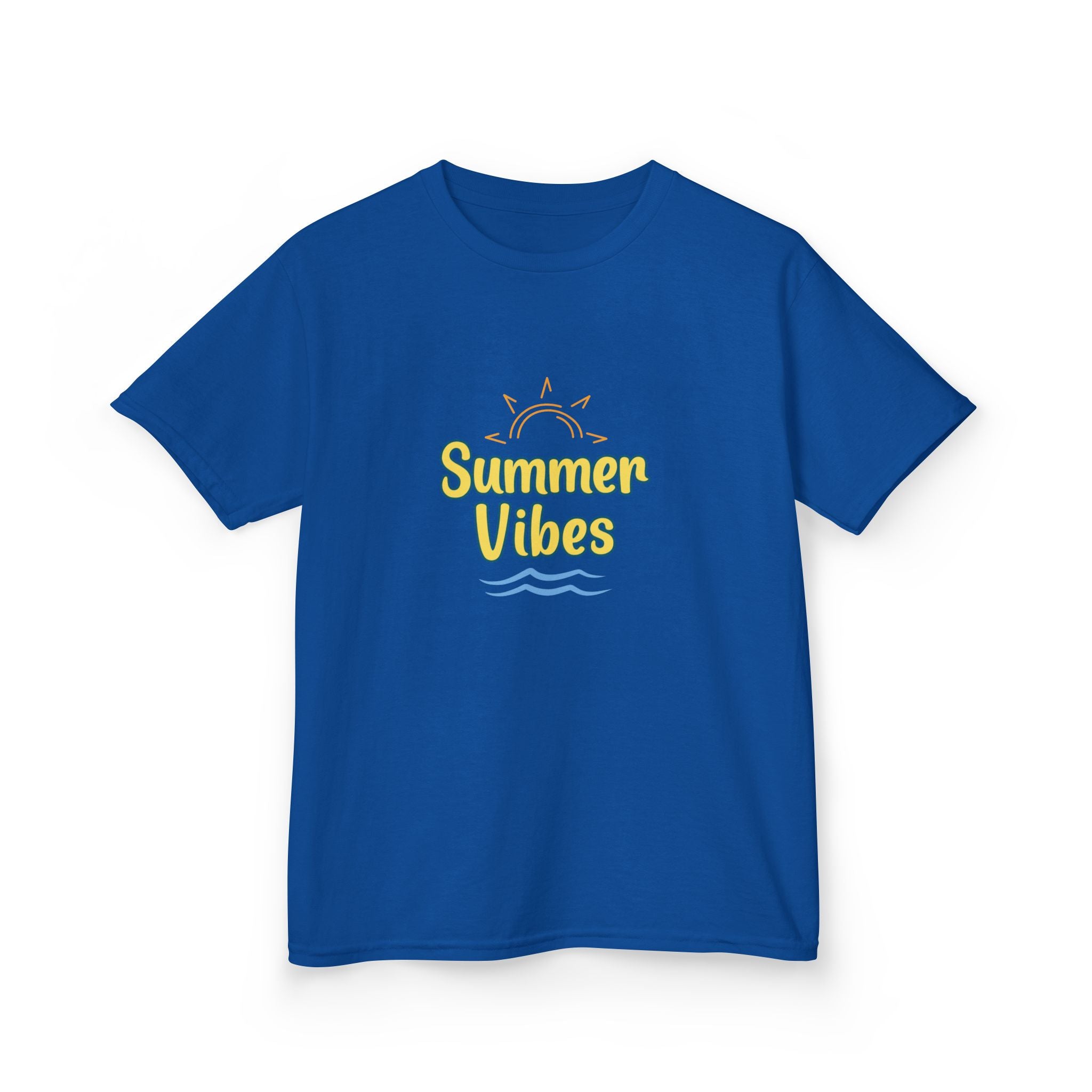 Kids Tee — "Summer Vibes" Sun & Waves Beach Graphic