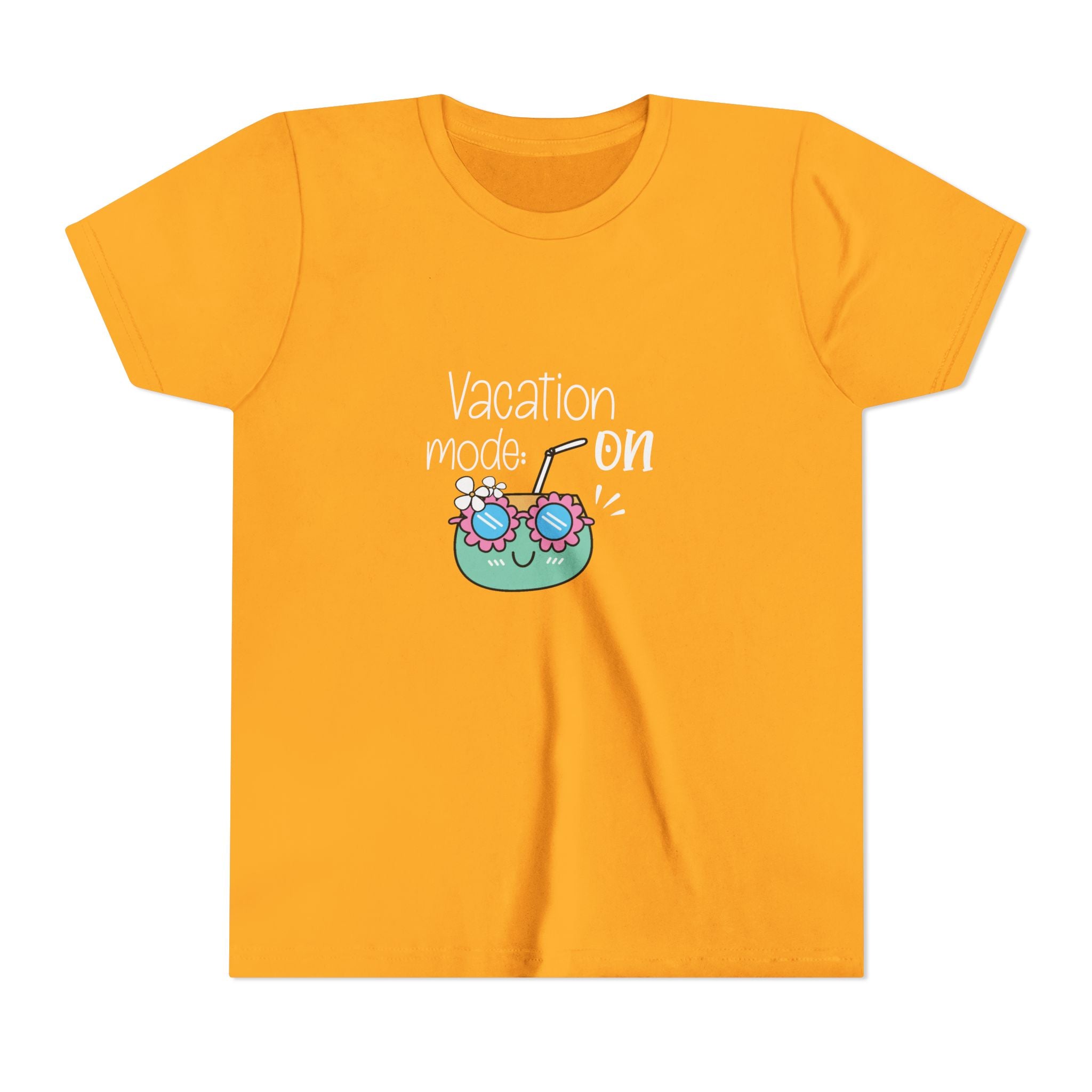 Vacation Mode On Youth T-Shirt | Summer Young Tee for Kids & Teens | Cute Vacation Graphic Tee | Beach Trip Shirt | Unisex Summer Outfit