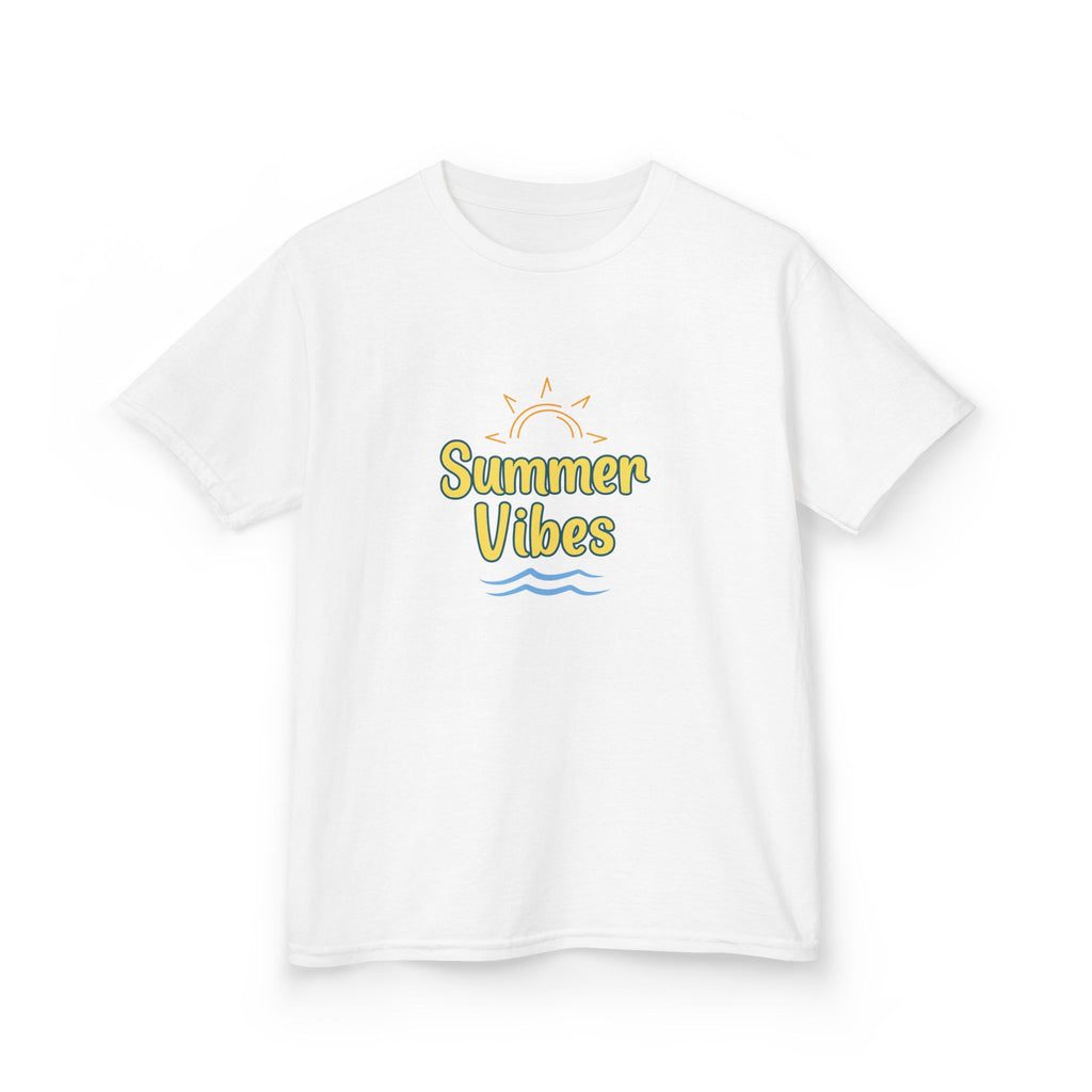 Kids Tee — "Summer Vibes" Sun & Waves Beach Graphic