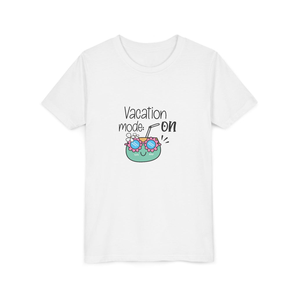 Vacation Mode On Youth T-Shirt | Summer Young Tee for Kids & Teens | Cute Vacation Graphic Tee | Beach Trip Shirt | Unisex Summer Outfit