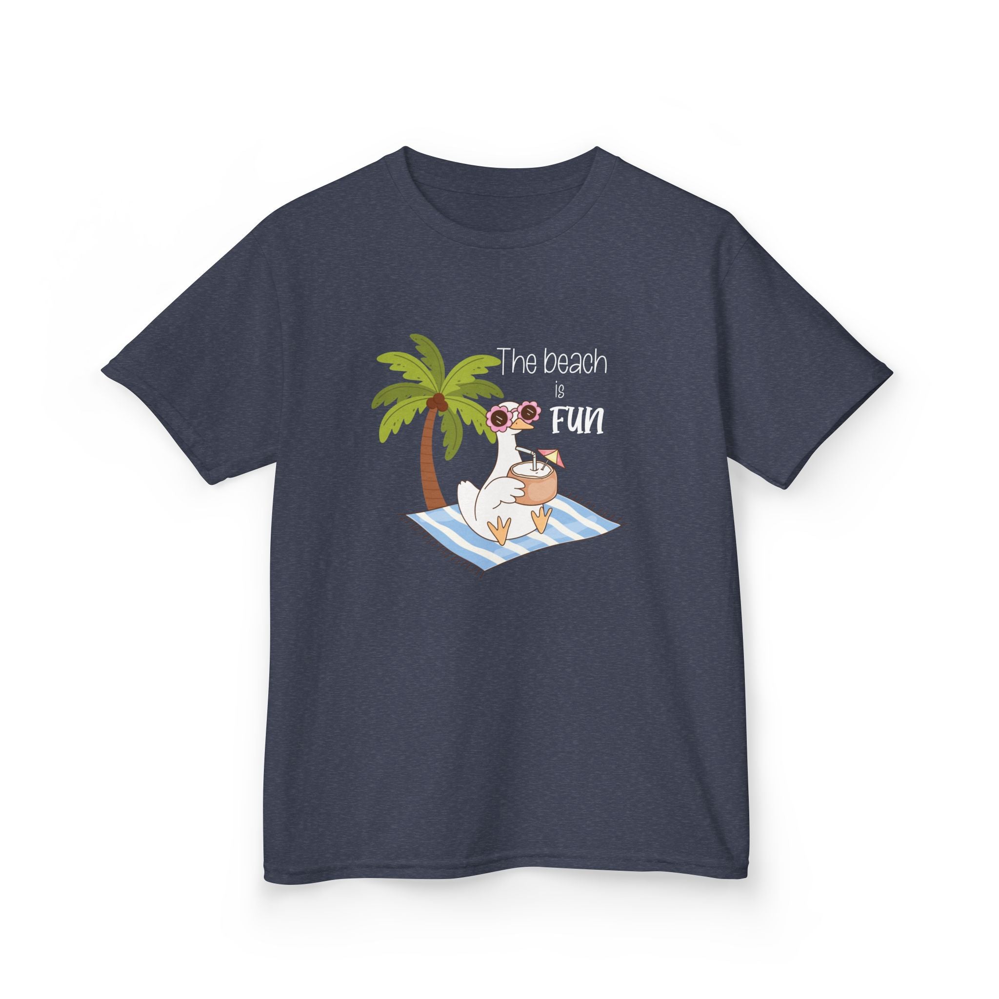 No Worries Kids T-Shirt | Relaxing Sloth Beach Graphic Tee | Cute Summer Shirt for Boys & Girls | Tropical Vacation Kids Tee | Sloth Summer Shirt