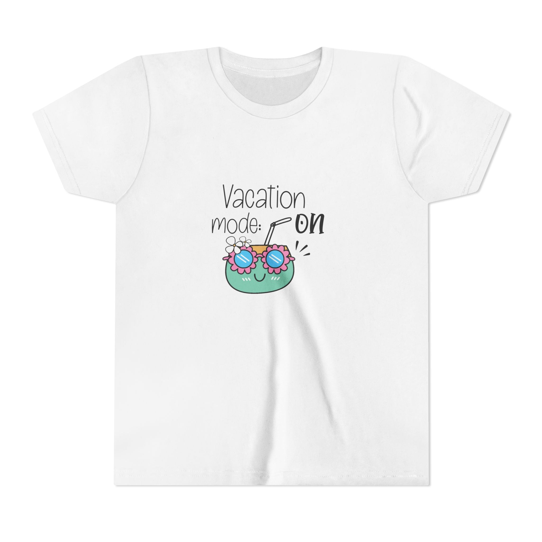 Vacation Mode On Youth T-Shirt | Summer Young Tee for Kids & Teens | Cute Vacation Graphic Tee | Beach Trip Shirt | Unisex Summer Outfit