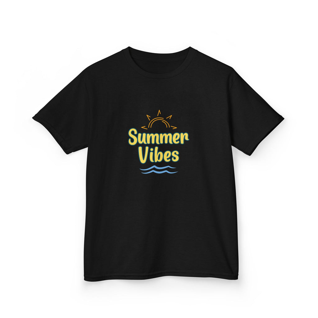 Kids Tee — "Summer Vibes" Sun & Waves Beach Graphic