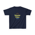 Kids Tee — "Summer Vibes" Sun & Waves Beach Graphic