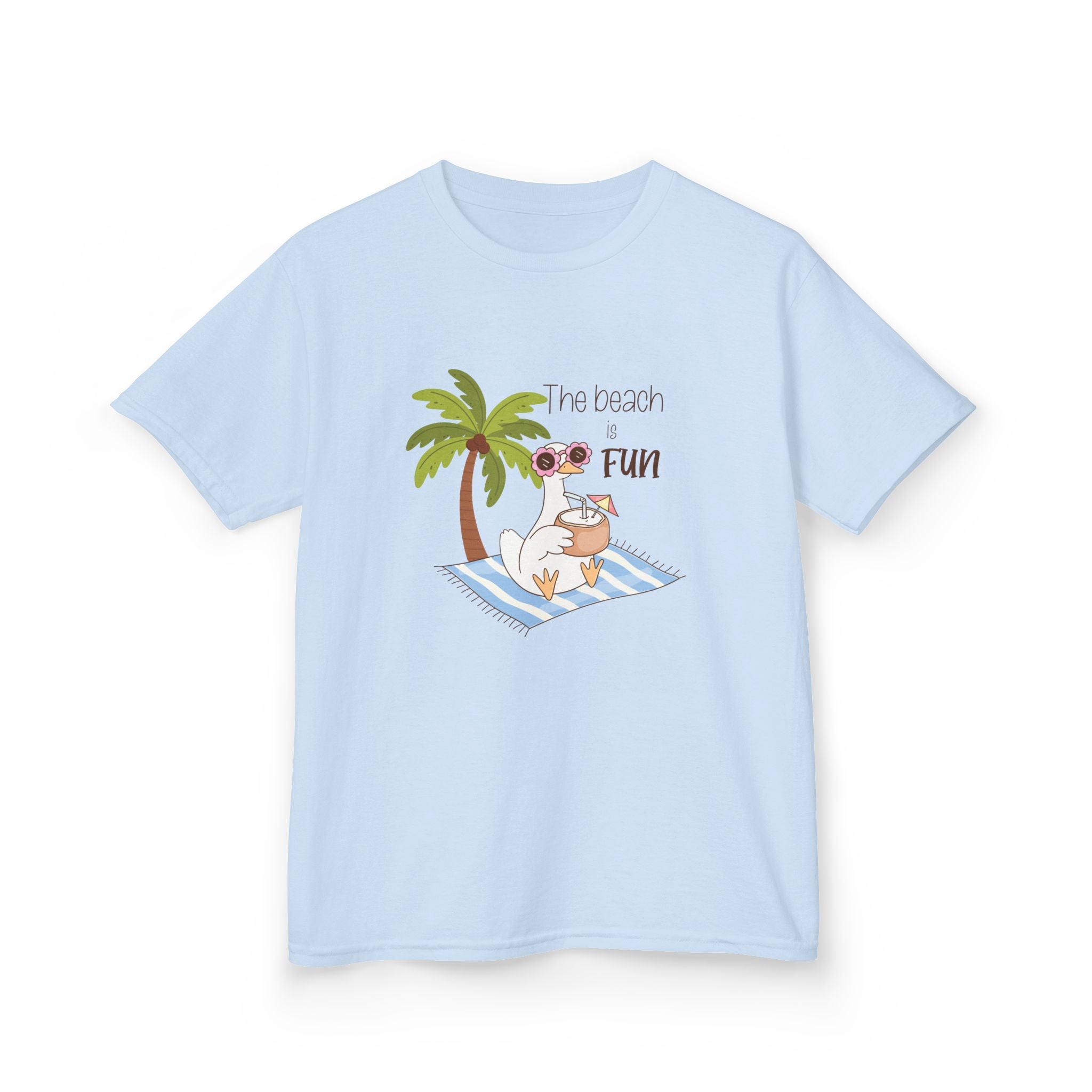 No Worries Kids T-Shirt | Relaxing Sloth Beach Graphic Tee | Cute Summer Shirt for Boys & Girls | Tropical Vacation Kids Tee | Sloth Summer Shirt