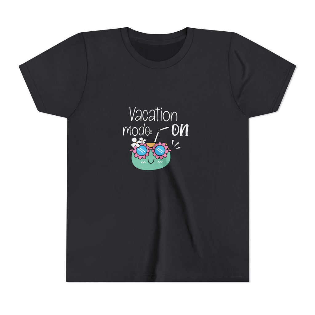 Vacation Mode On Youth T-Shirt | Summer Young Tee for Kids & Teens | Cute Vacation Graphic Tee | Beach Trip Shirt | Unisex Summer Outfit