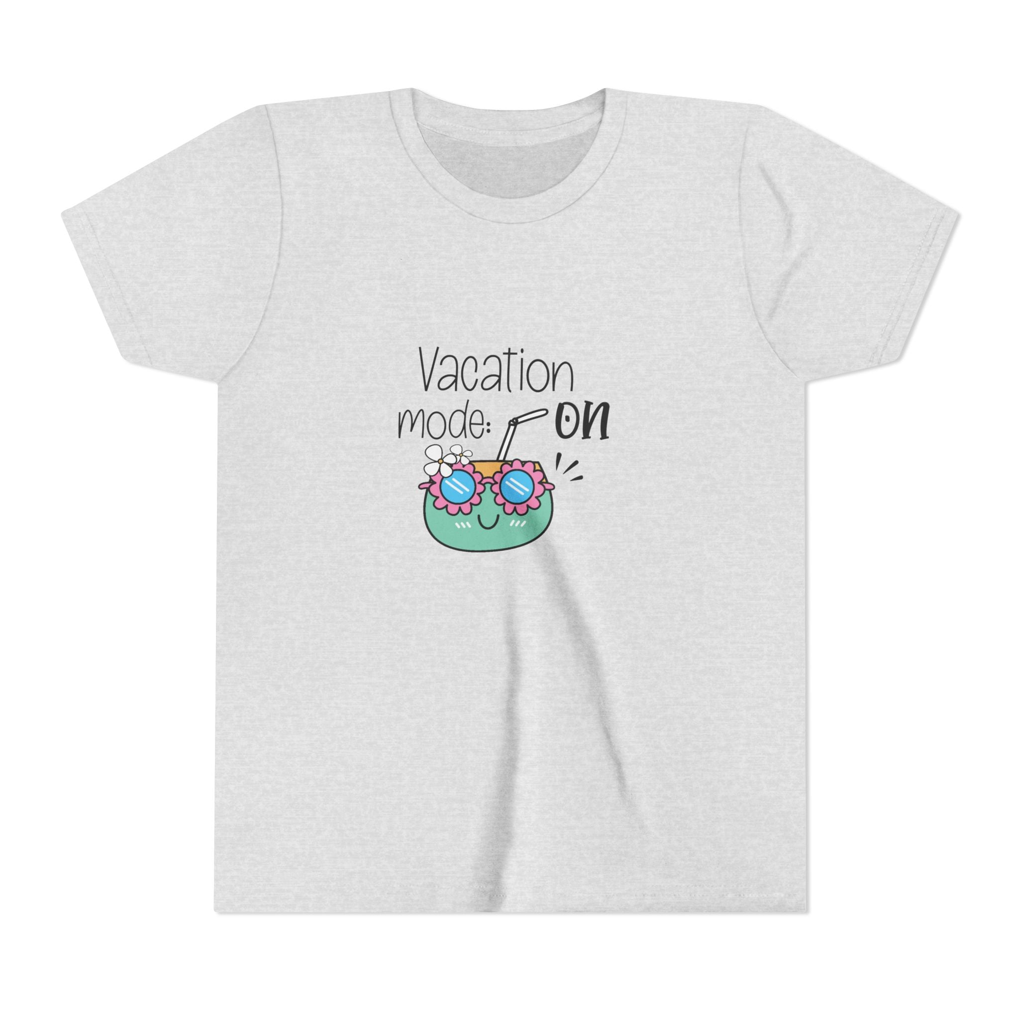 Vacation Mode On Youth T-Shirt | Summer Young Tee for Kids & Teens | Cute Vacation Graphic Tee | Beach Trip Shirt | Unisex Summer Outfit