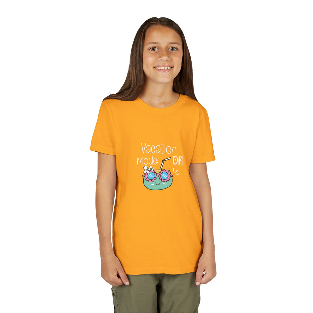 Vacation Mode On Youth T-Shirt | Summer Young Tee for Kids & Teens | Cute Vacation Graphic Tee | Beach Trip Shirt | Unisex Summer Outfit