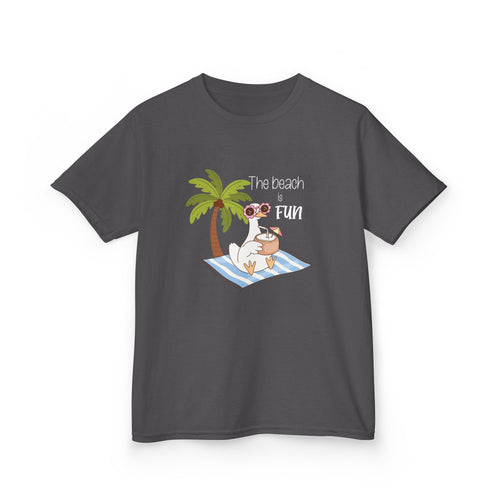 No Worries Kids T-Shirt | Relaxing Sloth Beach Graphic Tee | Cute Summer Shirt for Boys & Girls | Tropical Vacation Kids Tee | Sloth Summer Shirt