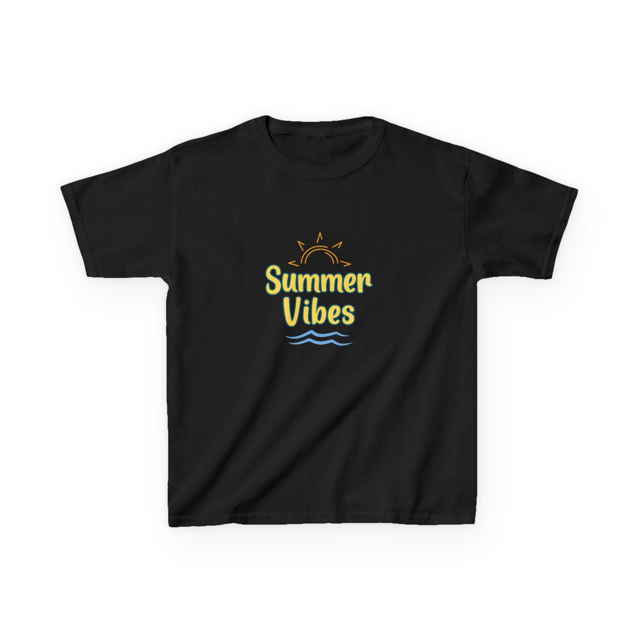 Kids Tee — "Summer Vibes" Sun & Waves Beach Graphic