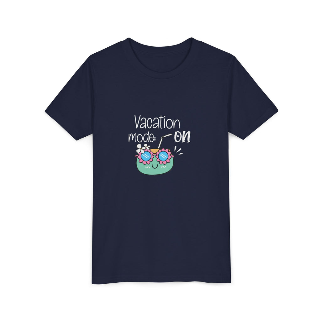 Vacation Mode On Youth T-Shirt | Summer Young Tee for Kids & Teens | Cute Vacation Graphic Tee | Beach Trip Shirt | Unisex Summer Outfit