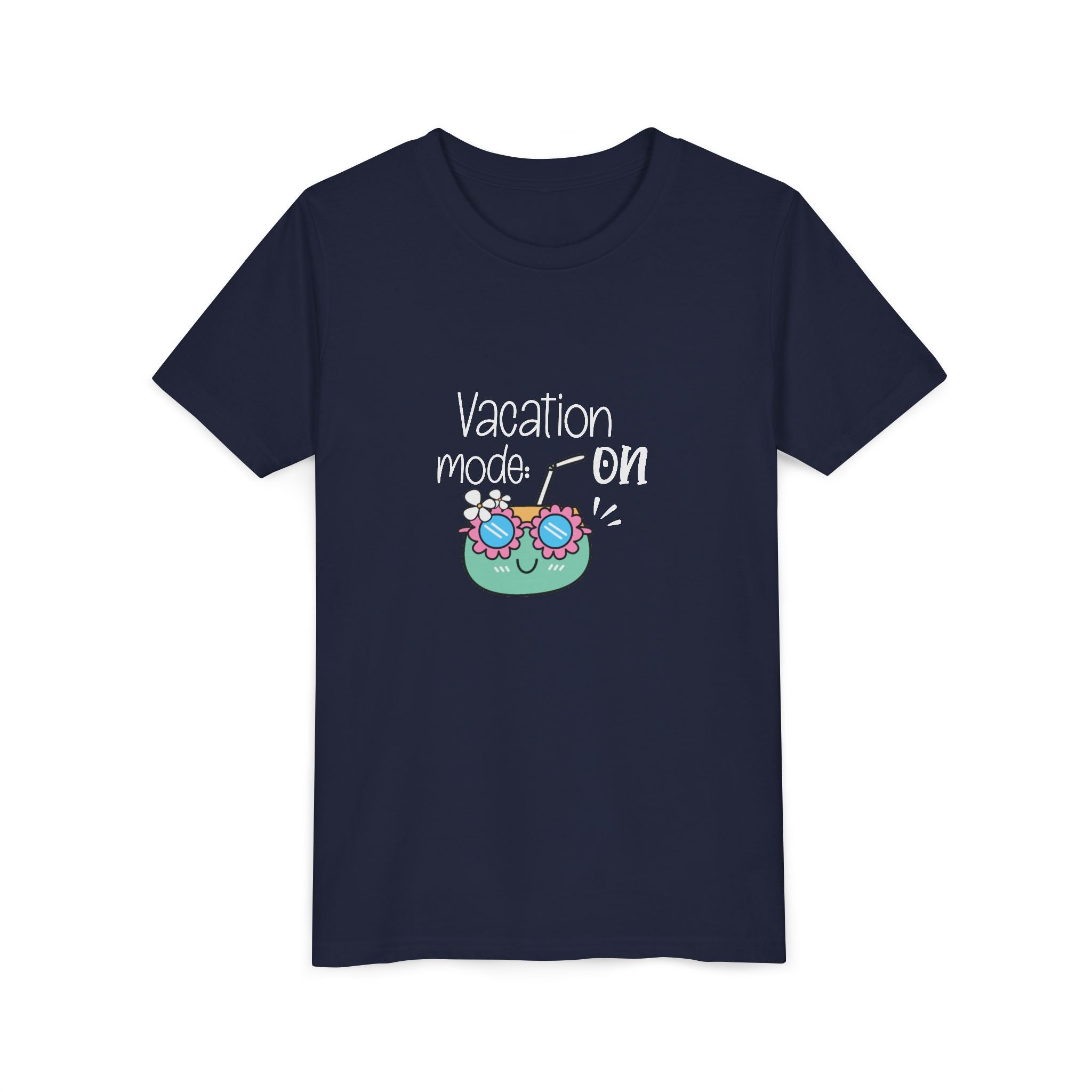 Vacation Mode On Youth T-Shirt | Summer Young Tee for Kids & Teens | Cute Vacation Graphic Tee | Beach Trip Shirt | Unisex Summer Outfit