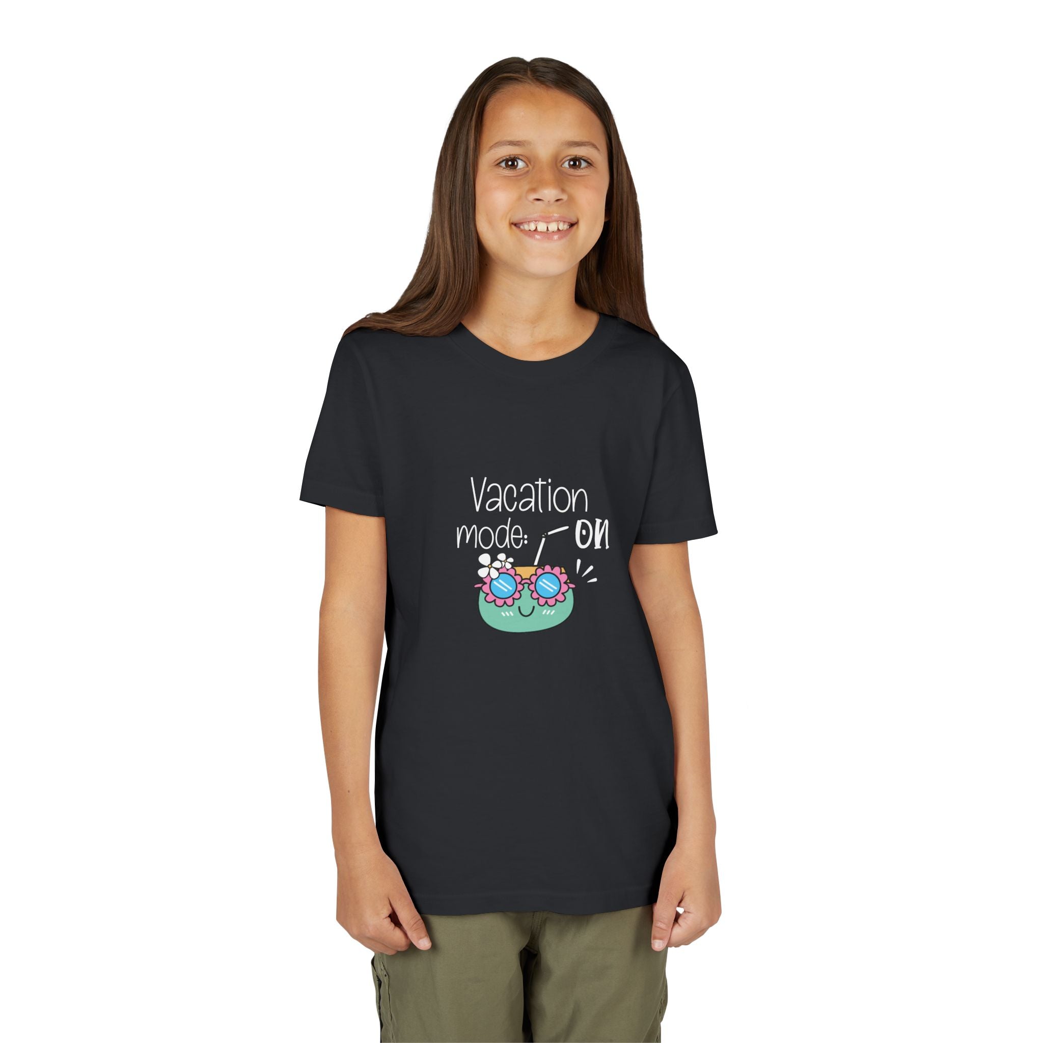 Vacation Mode On Youth T-Shirt | Summer Young Tee for Kids & Teens | Cute Vacation Graphic Tee | Beach Trip Shirt | Unisex Summer Outfit