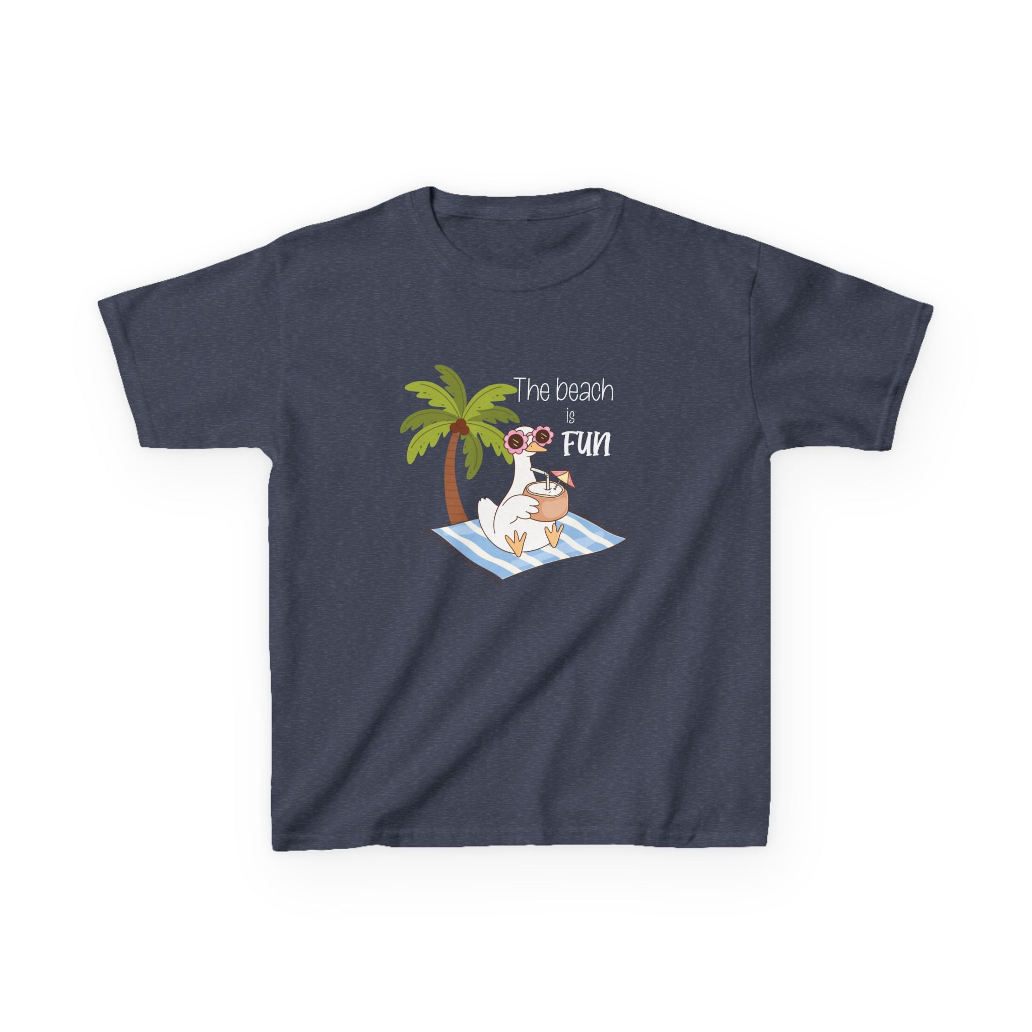 No Worries Kids T-Shirt | Relaxing Sloth Beach Graphic Tee | Cute Summer Shirt for Boys & Girls | Tropical Vacation Kids Tee | Sloth Summer Shirt