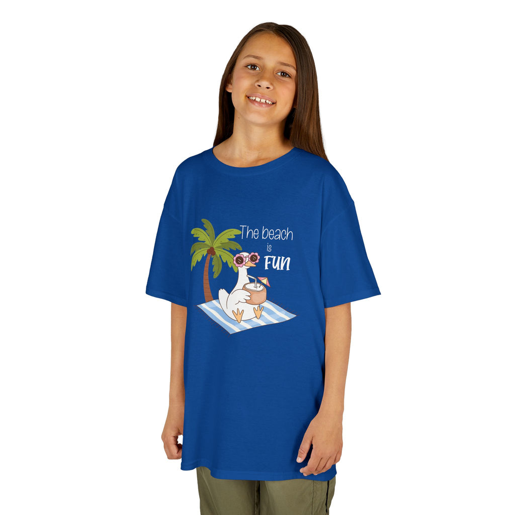 No Worries Kids T-Shirt | Relaxing Sloth Beach Graphic Tee | Cute Summer Shirt for Boys & Girls | Tropical Vacation Kids Tee | Sloth Summer Shirt