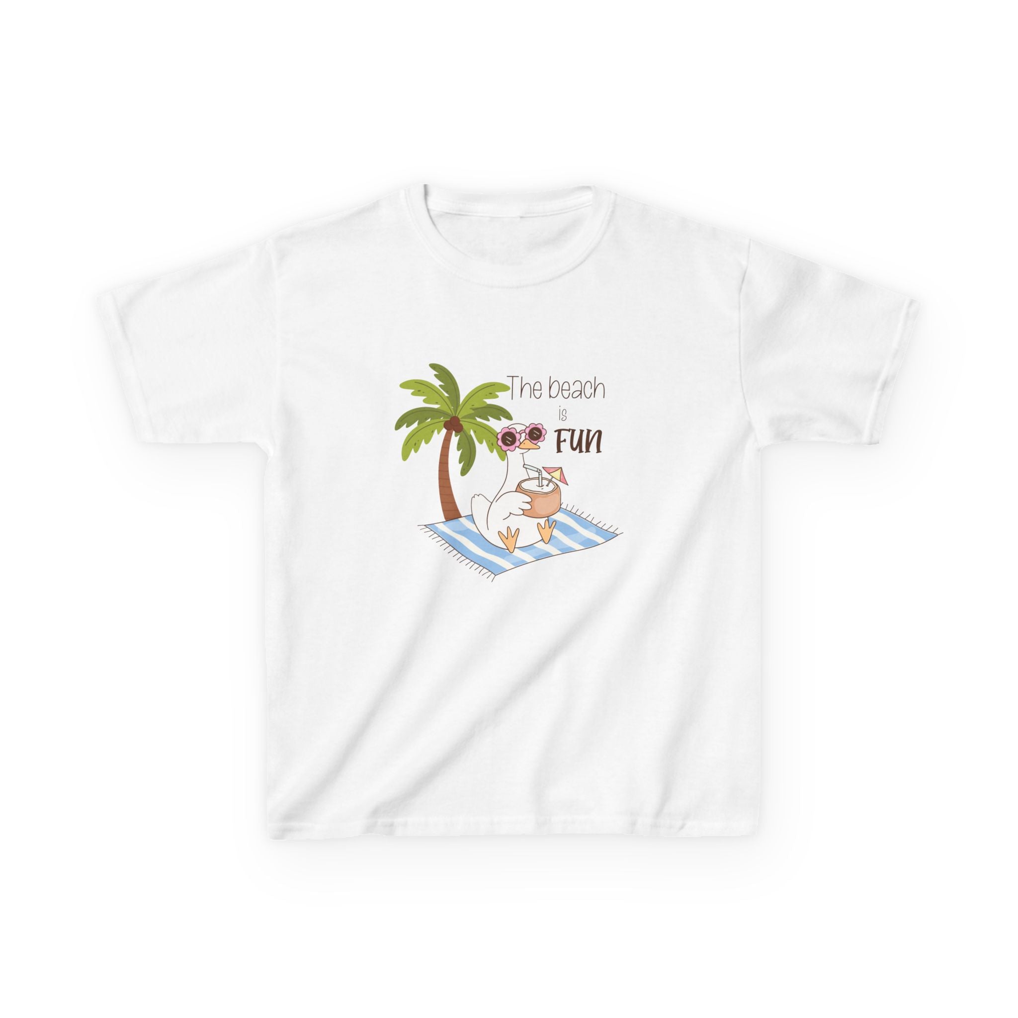 No Worries Kids T-Shirt | Relaxing Sloth Beach Graphic Tee | Cute Summer Shirt for Boys & Girls | Tropical Vacation Kids Tee | Sloth Summer Shirt