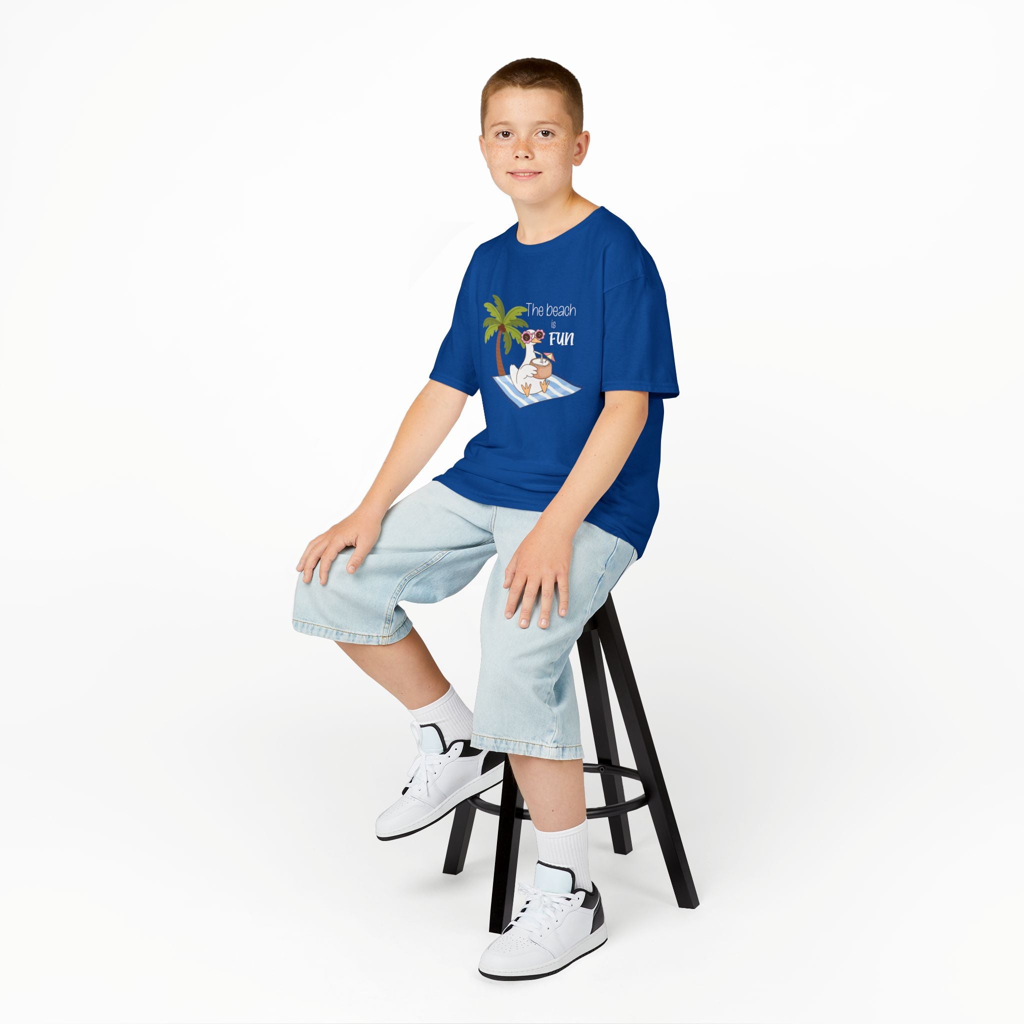 No Worries Kids T-Shirt | Relaxing Sloth Beach Graphic Tee | Cute Summer Shirt for Boys & Girls | Tropical Vacation Kids Tee | Sloth Summer Shirt