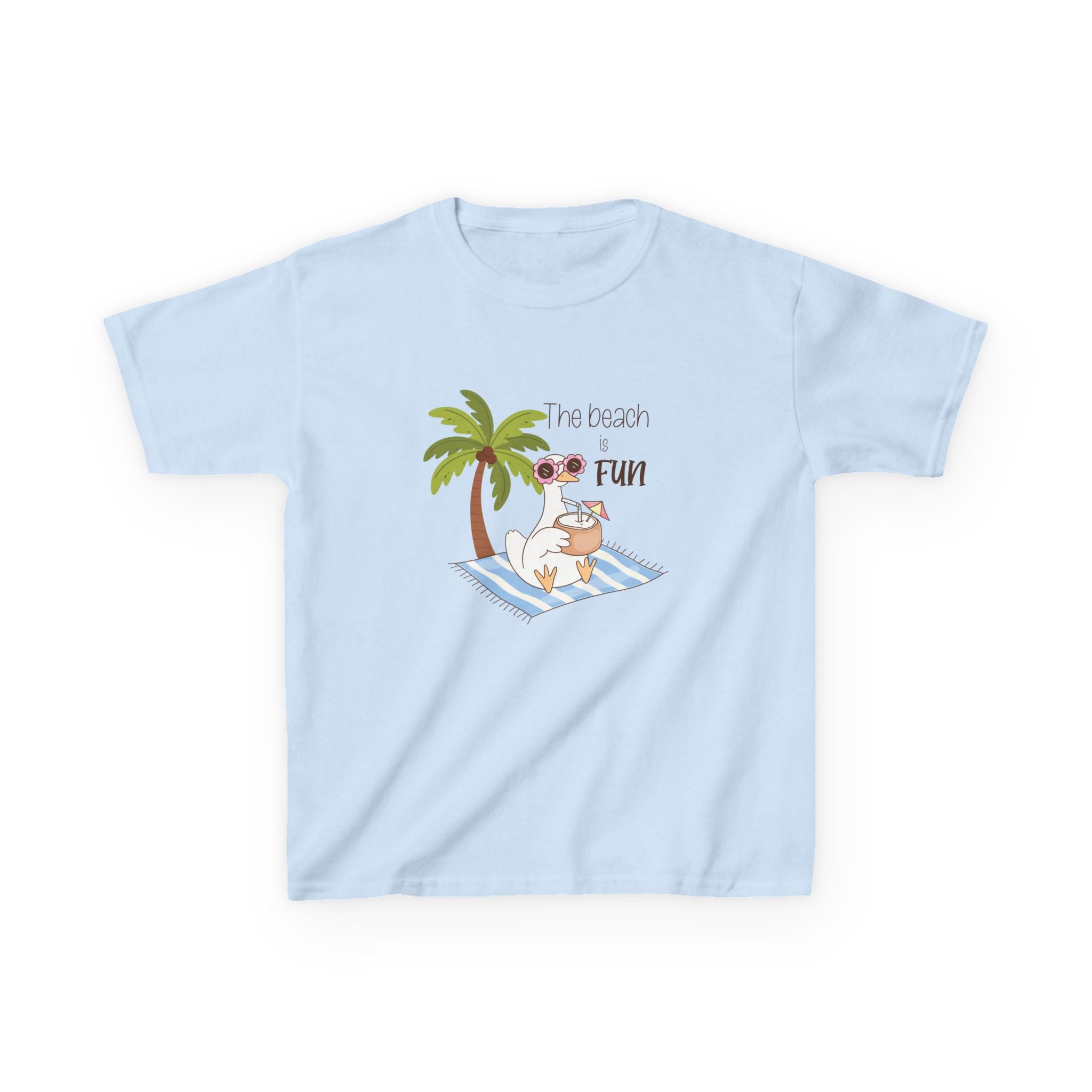 No Worries Kids T-Shirt | Relaxing Sloth Beach Graphic Tee | Cute Summer Shirt for Boys & Girls | Tropical Vacation Kids Tee | Sloth Summer Shirt