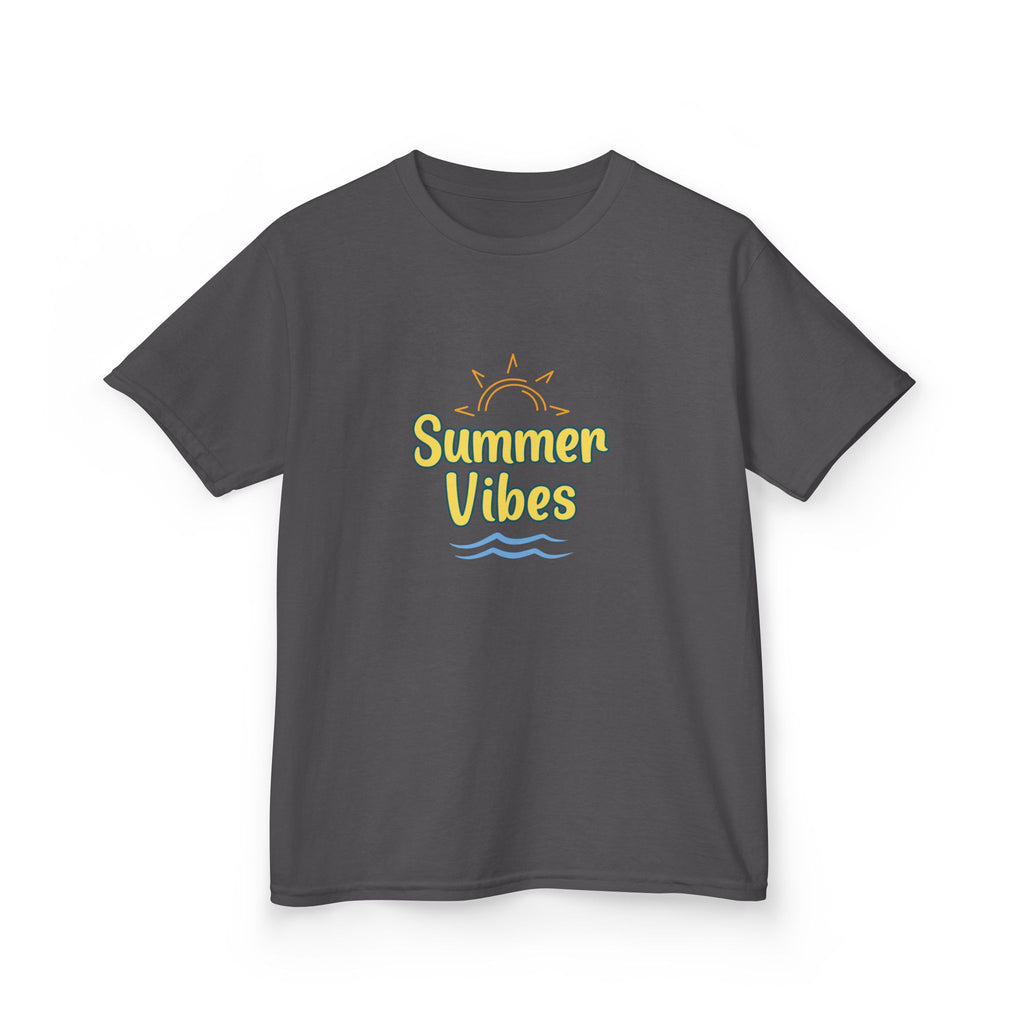 Kids Tee — "Summer Vibes" Sun & Waves Beach Graphic
