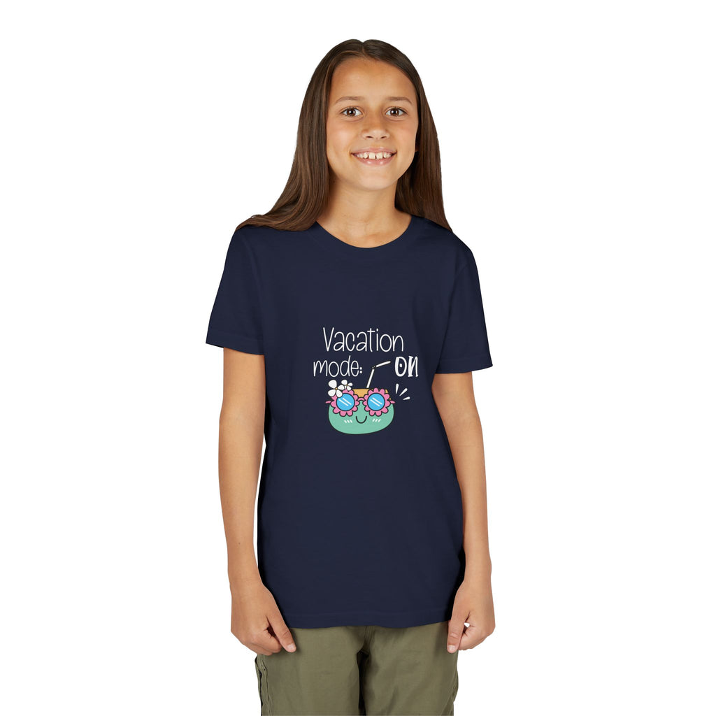 Vacation Mode On Youth T-Shirt | Summer Young Tee for Kids & Teens | Cute Vacation Graphic Tee | Beach Trip Shirt | Unisex Summer Outfit